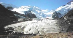 El glaciar de Morteratsch, Suiza oriental